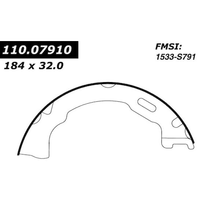 Centric Parts Centric Brake Shoes, 111.07910 111.07910